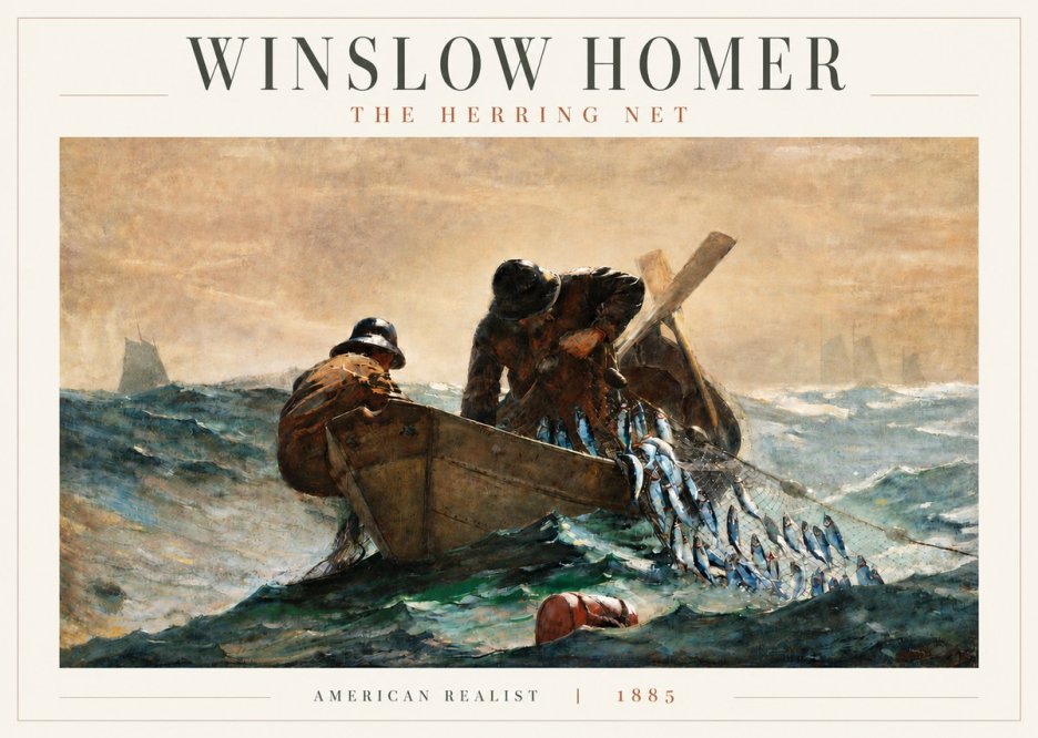 Winslow Homer The Herring Net I No4 - Poszter