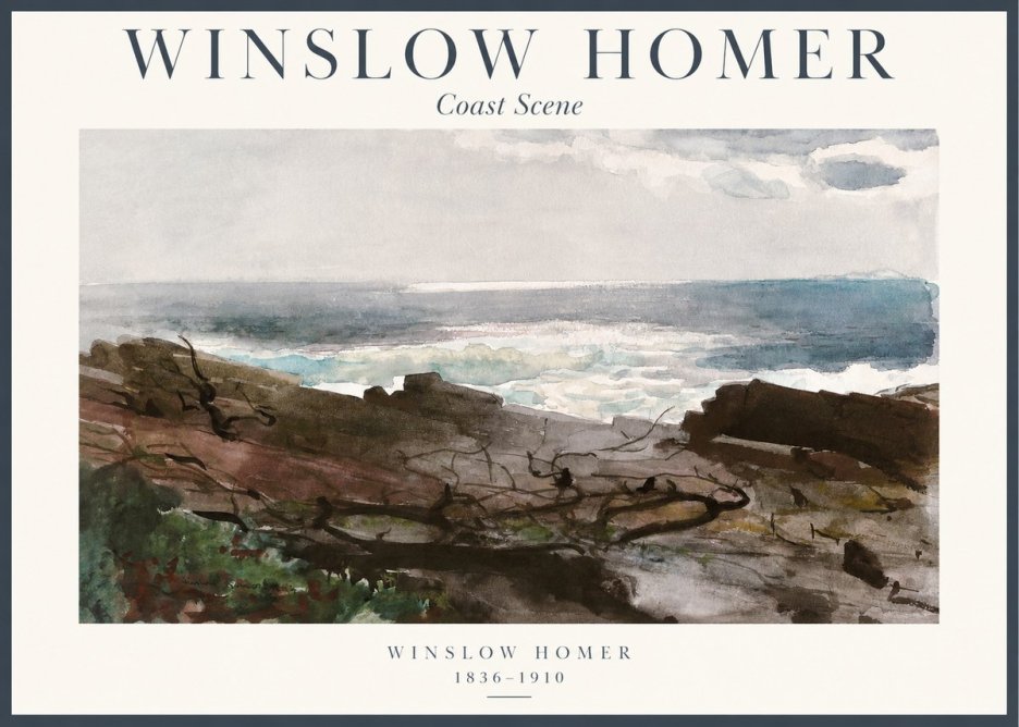 Winslow Homer Coast Scene No1 - Poszter