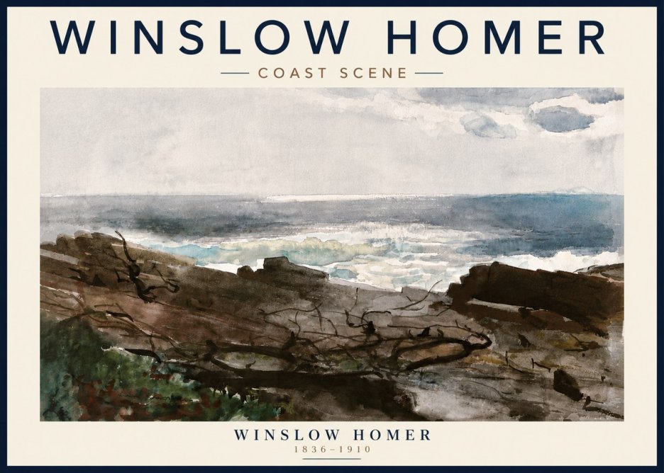 Winslow Homer Coast Scene No5 - Poszter