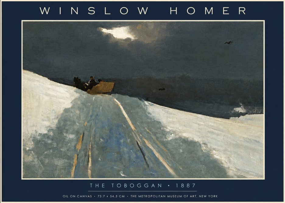 Winslow Homer The Toboggan No5 - Poszter