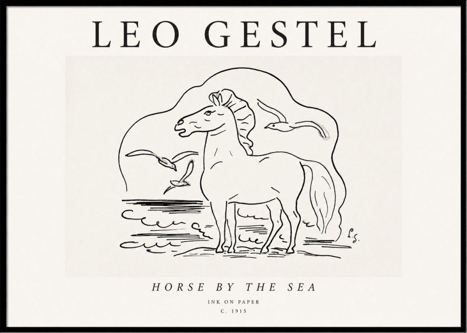 Leo Gestel Horse by the Sea No1 - Poszter