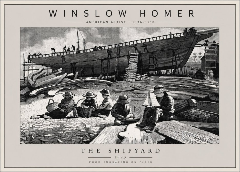 Winslow Homer The Shipyard No5 - Poszter
