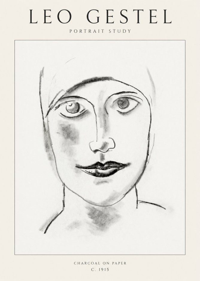 Leo Gestel Portrait Study I No1 - Poszter