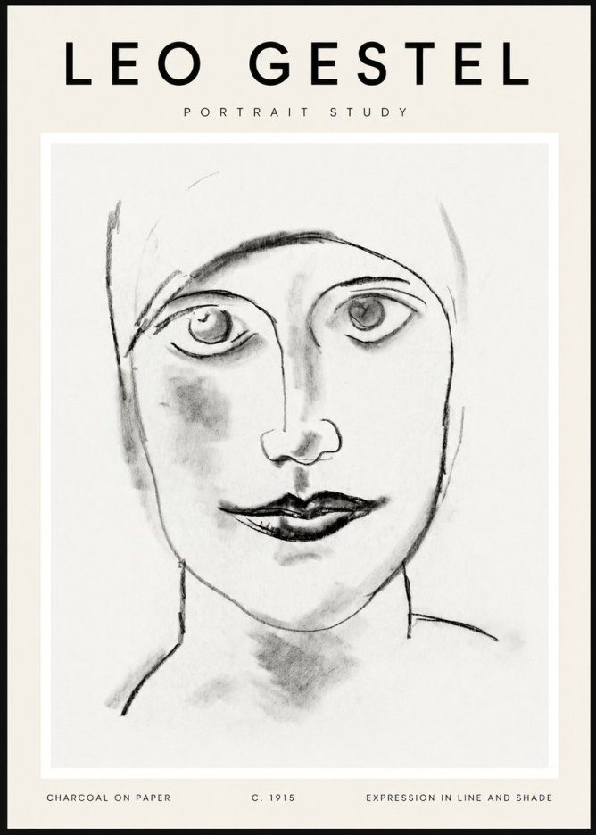 Leo Gestel Portrait Study I No2 - Poszter