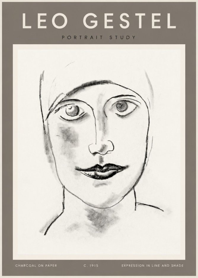 Leo Gestel Portrait Study I No3 - Poszter