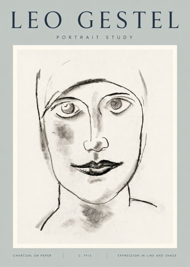 Leo Gestel Portrait Study I No5 - Poszter