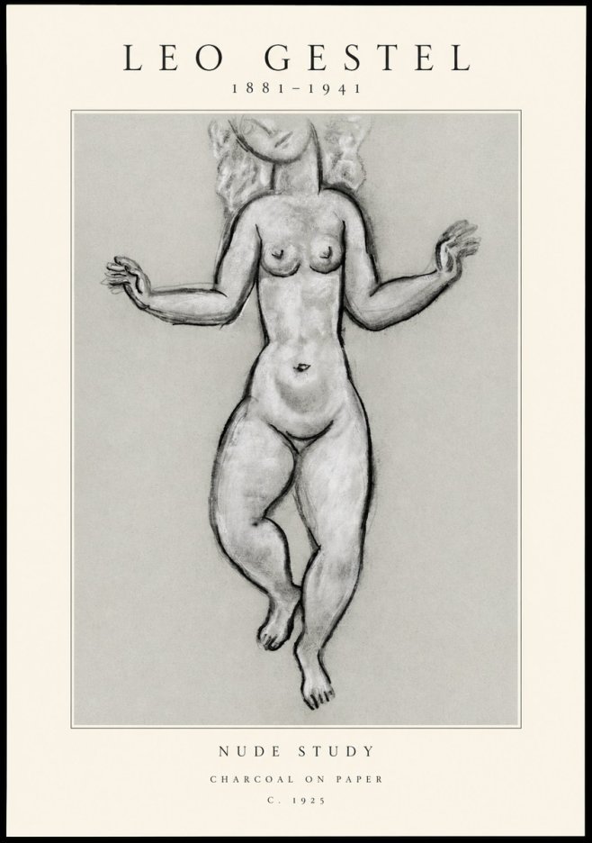 Leo Gestel Nude Study No1 - Poszter