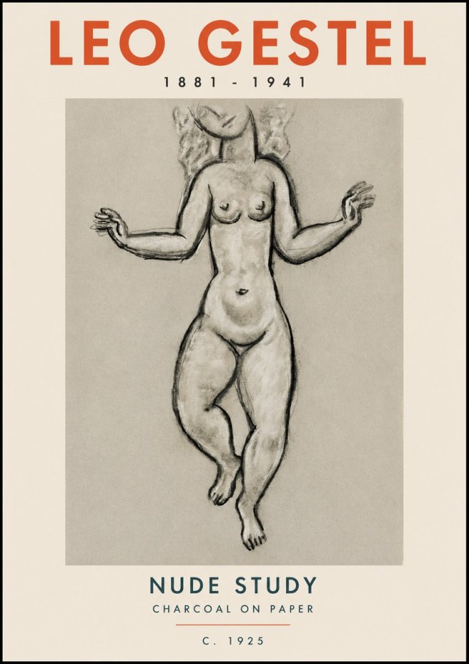 Leo Gestel Nude Study No2 - Poszter