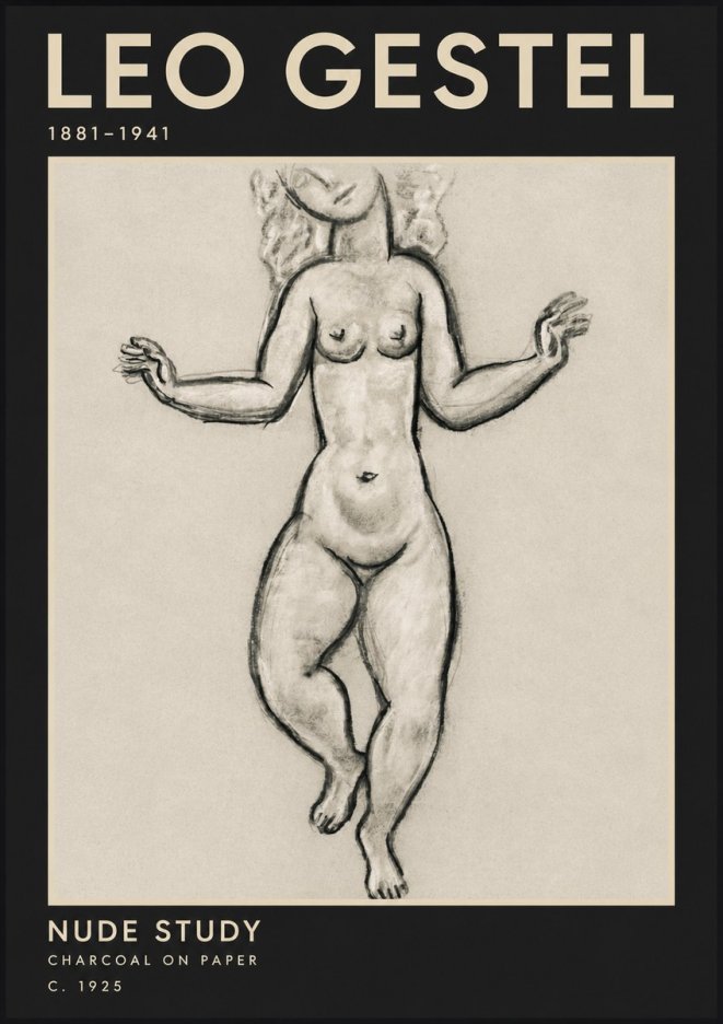 Leo Gestel Nude Study No3 - Poszter