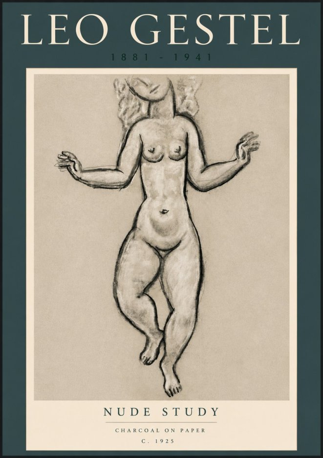 Leo Gestel Nude Study No4 - Poszter