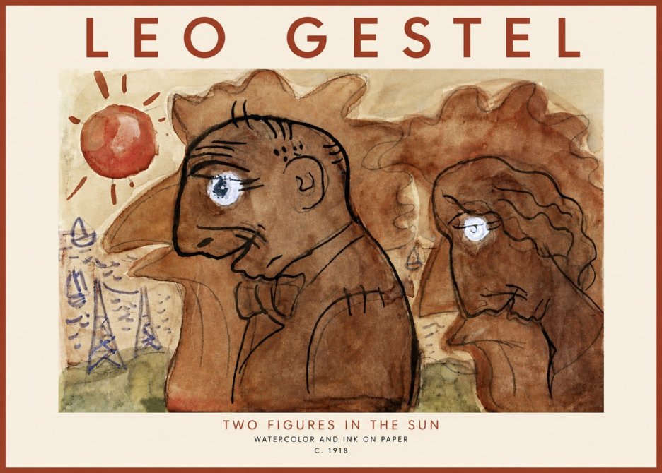Leo Gestel Two Figures in the Sun No3 - Poszter