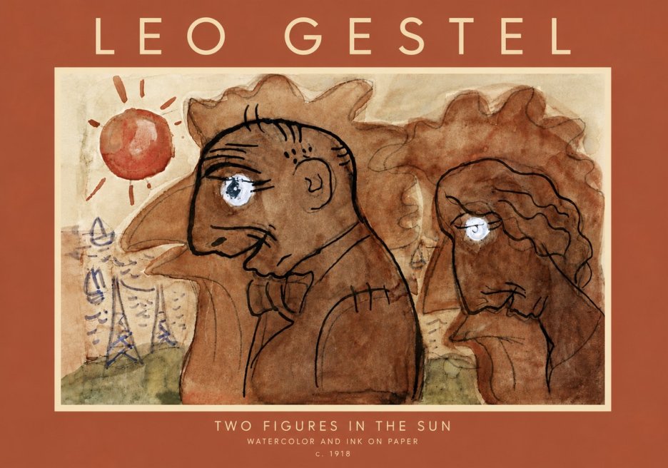 Leo Gestel Two Figures in the Sun No5 - Poszter