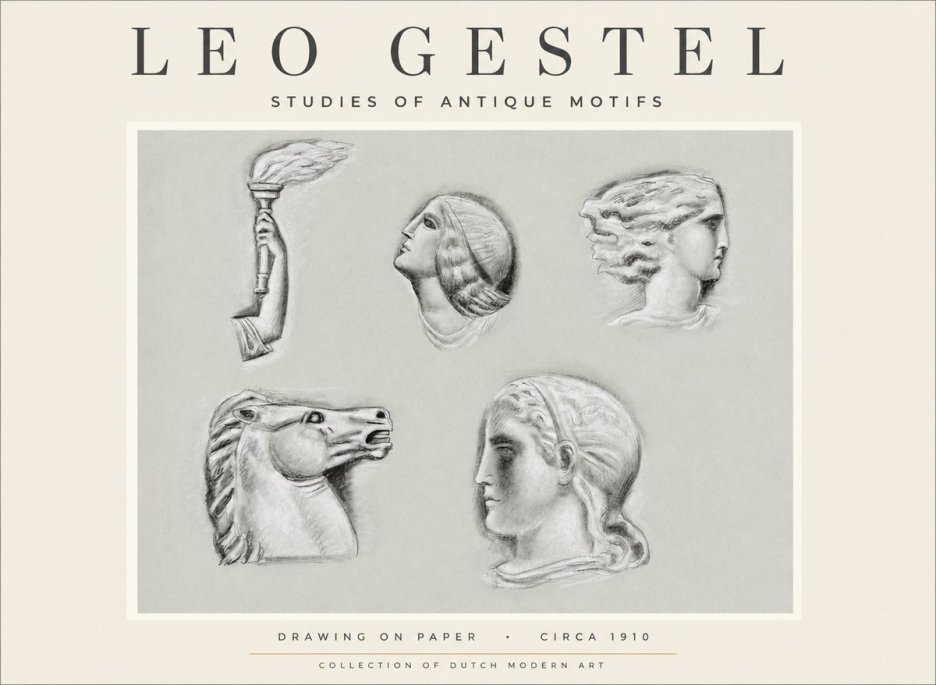 Leo Gestel Studies of Antique Motifs No1 - Poszter