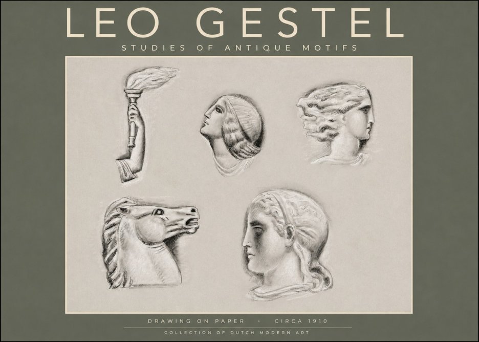 Leo Gestel Studies of Antique Motifs No2 - Poszter
