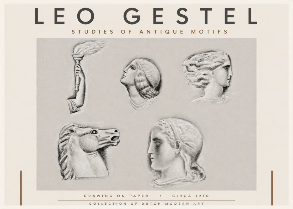 Leo Gestel Studies of Antique Motifs No4 - Poszter