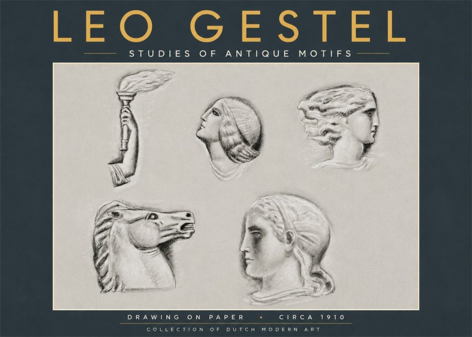 Leo Gestel Studies of Antique Motifs No5 - Poszter