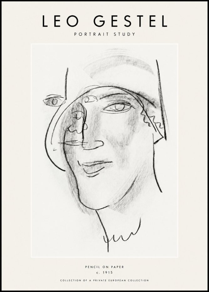 Leo Gestel Portrait Study II No1 - Poszter