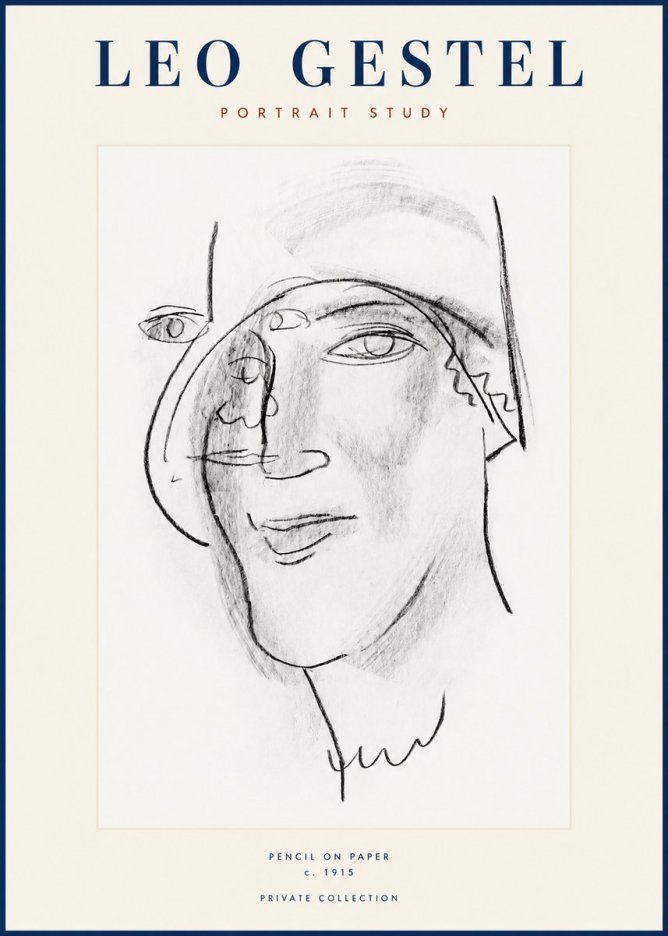 Leo Gestel Portrait Study II No2 - Poszter