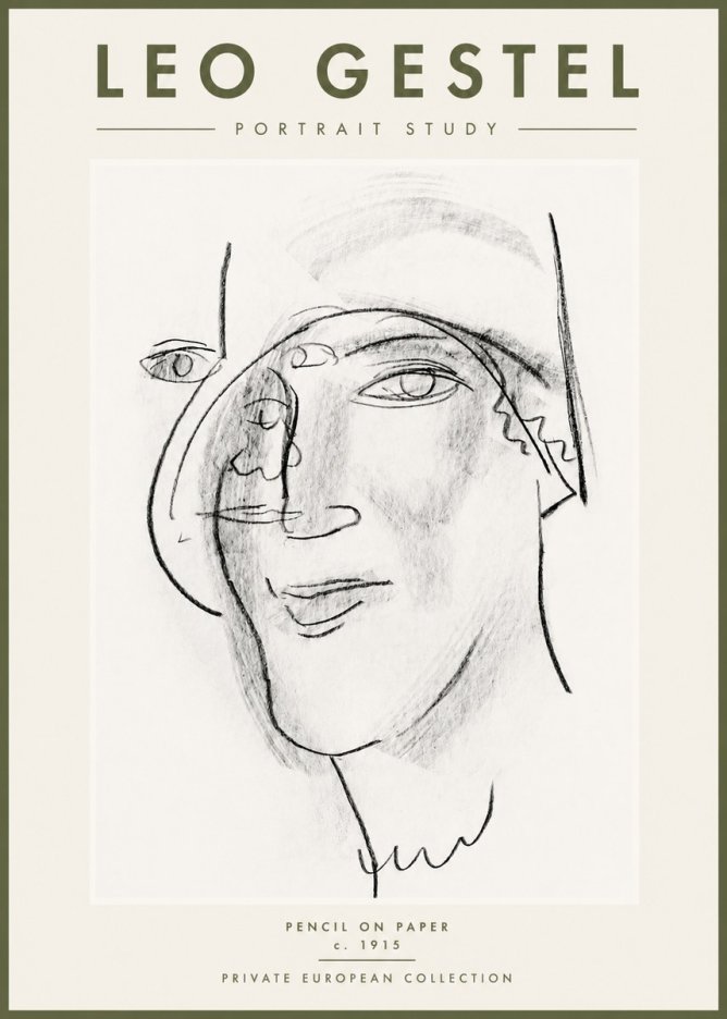 Leo Gestel Portrait Study II No3 - Poszter