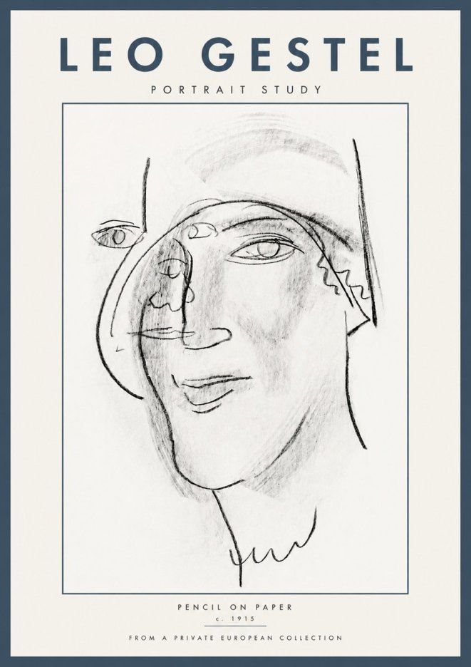 Leo Gestel Portrait Study II No5 - Poszter
