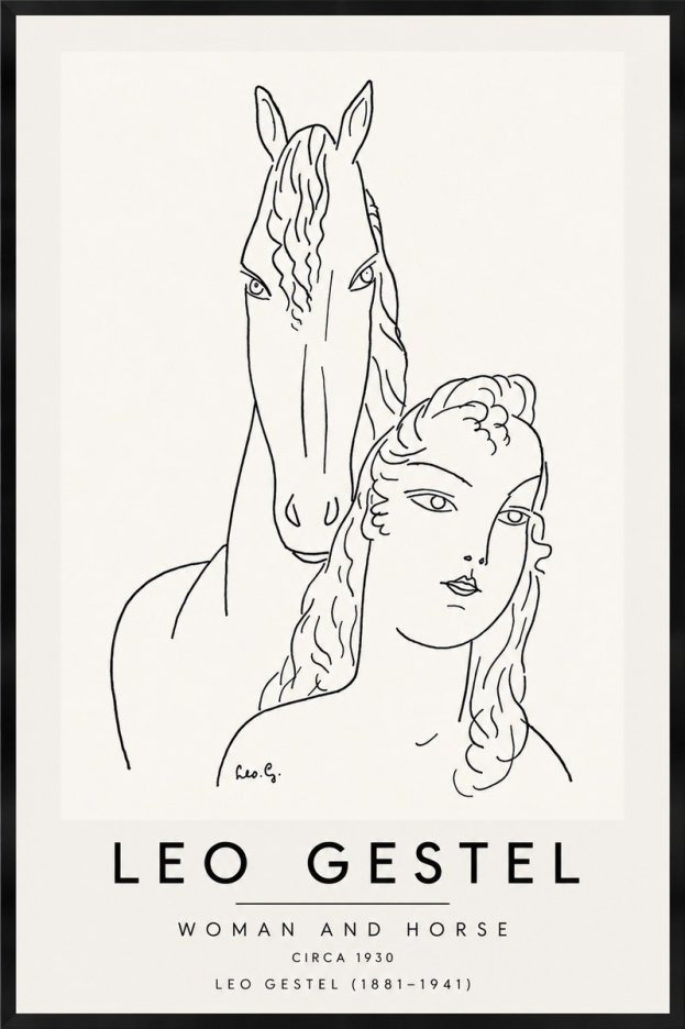 Leo Gestel Woman and Horse No6 - Poszter