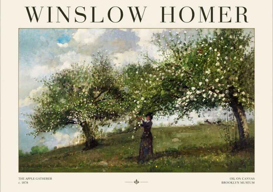 Winslow Homer The Apple Gatherer No1 - Poszter