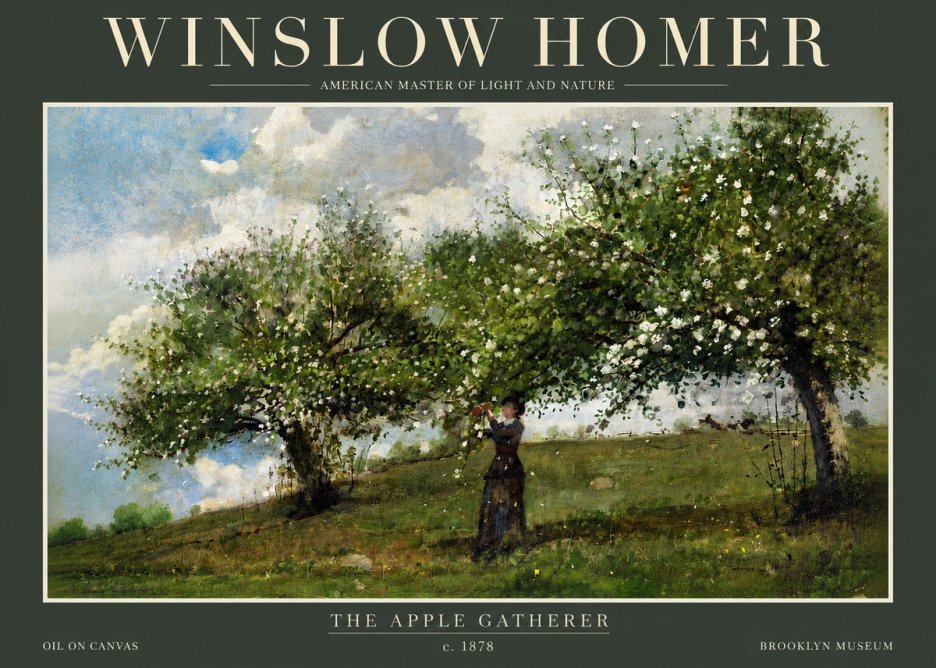 Winslow Homer The Apple Gatherer No4 - Poszter