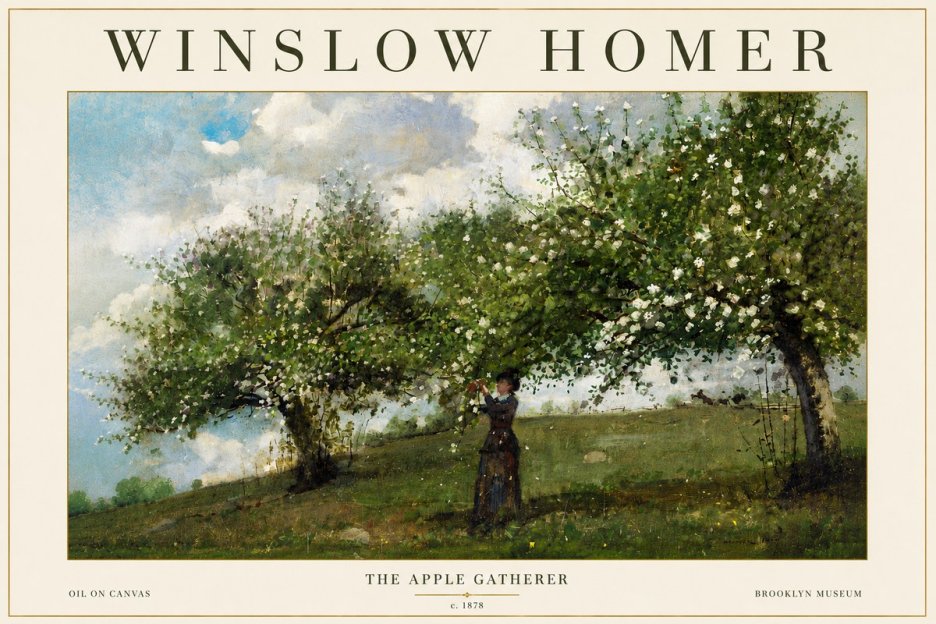 Winslow Homer The Apple Gatherer No5 - Poszter