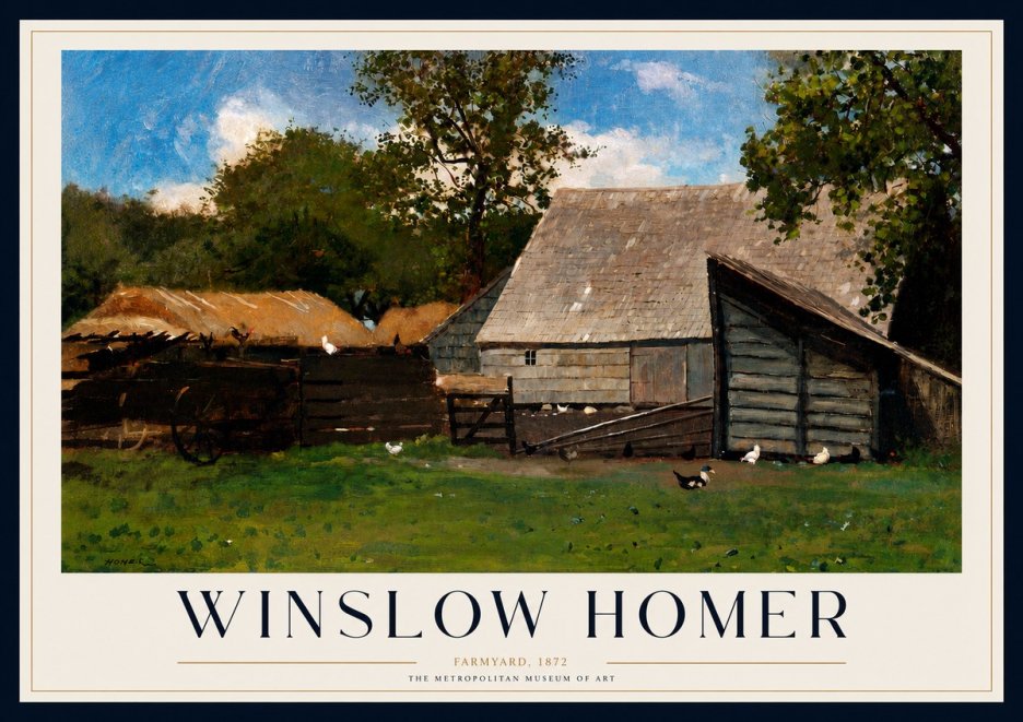 Winslow Homer Farmyard, 1872 No3 - Poszter