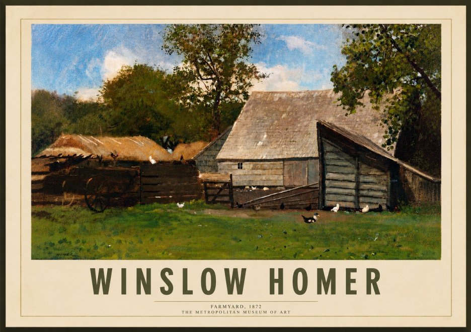 Winslow Homer Farmyard, 1872 No4 - Poszter
