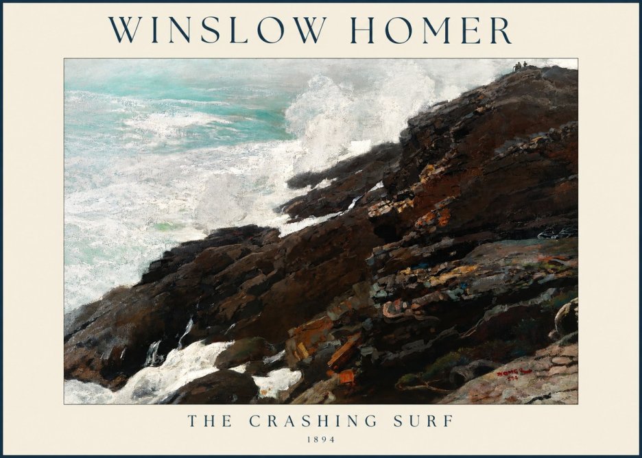 Winslow Homer The Crashing Surf No1 - Poszter