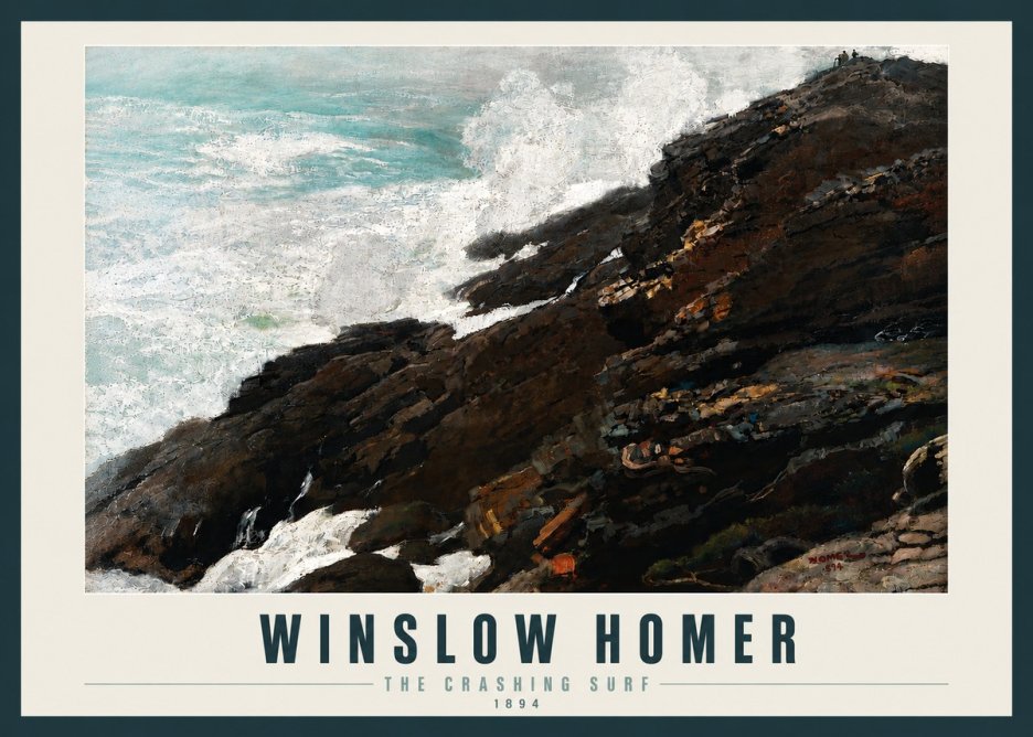 Winslow Homer The Crashing Surf No4 - Poszter