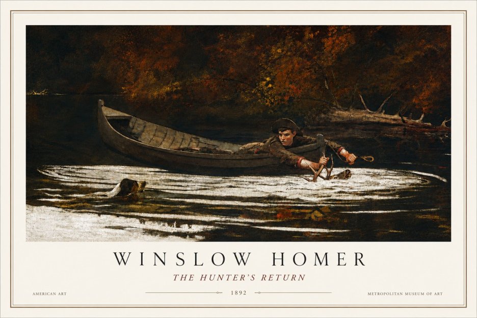 Winslow Homer The Hunter's Return No3 - Poszter