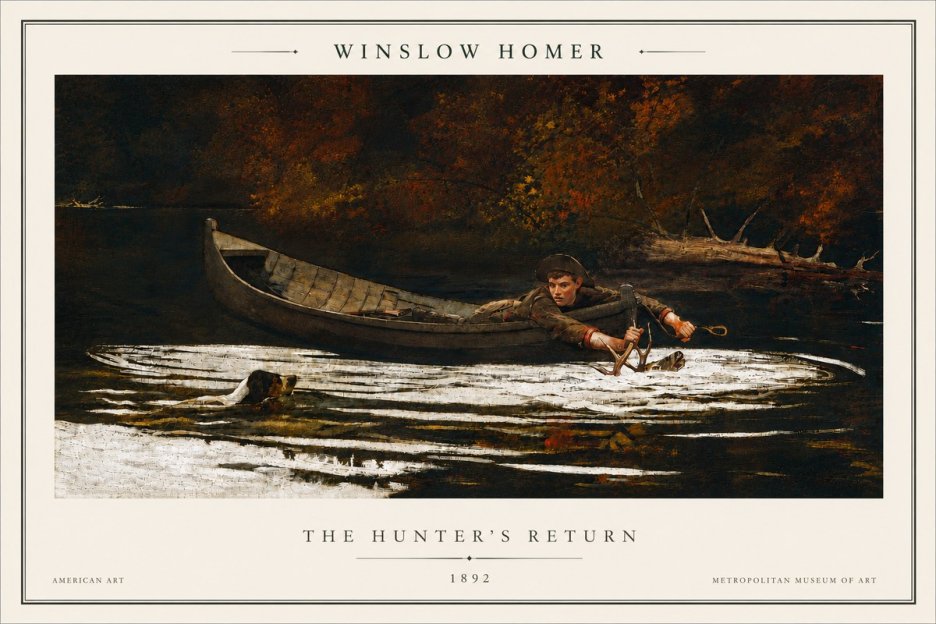 Winslow Homer The Hunter's Return No5 - Poszter