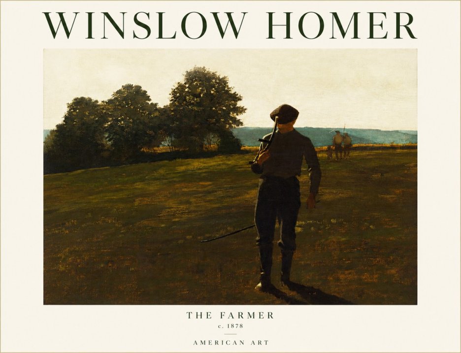 Winslow Homer The Farmer No1 - Poszter