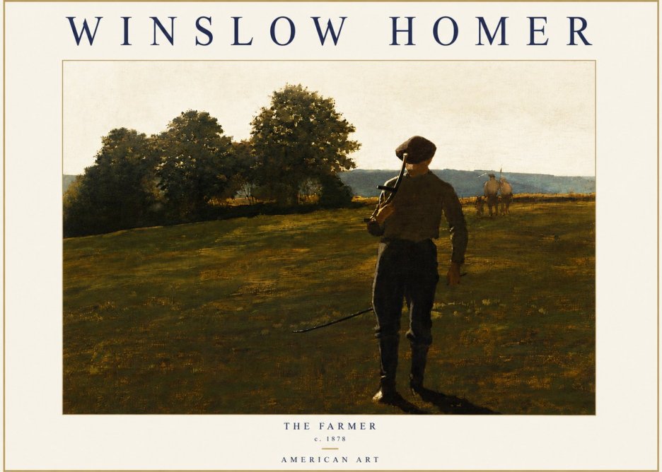 Winslow Homer The Farmer No4 - Poszter