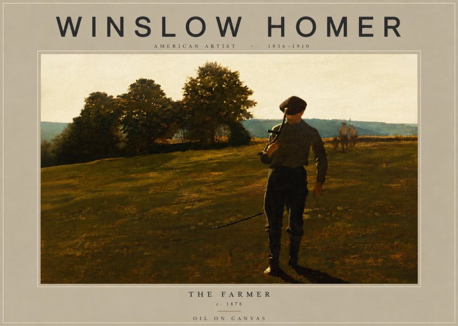 Winslow Homer The Farmer No5 - Poszter