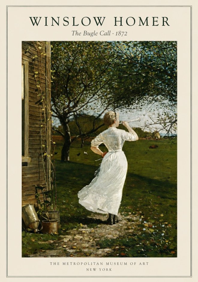 Winslow Homer The Bugle Call No1 - Poszter