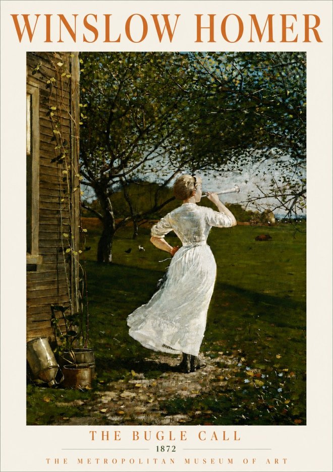 Winslow Homer The Bugle Call No4 - Poszter