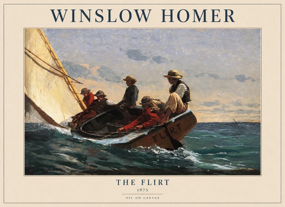 Winslow Homer The Flirt No1 - Poszter
