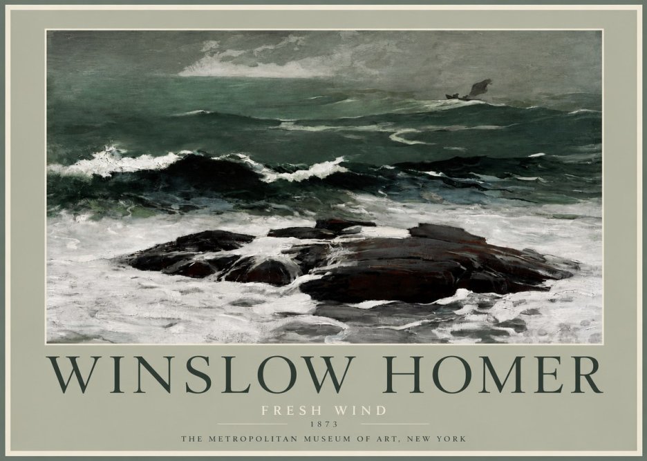 Winslow Homer Fresh Wind No2 - Poszter