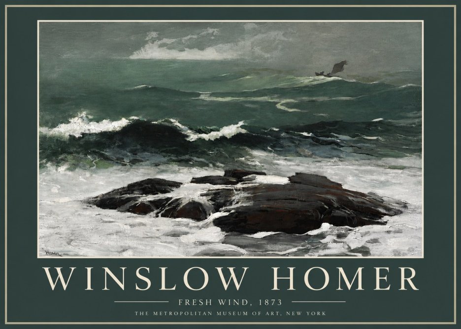 Winslow Homer Fresh Wind No4 - Poszter