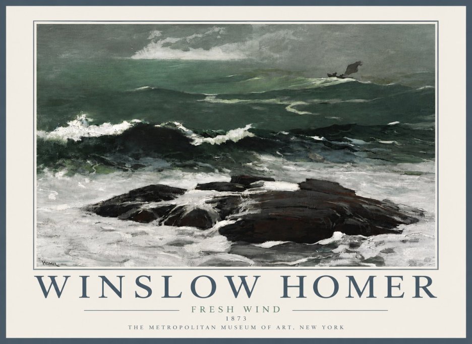 Winslow Homer Fresh Wind No5 - Poszter