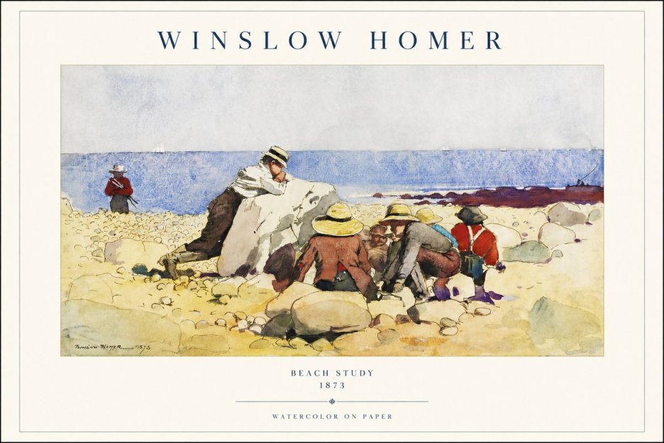 Winslow Homer Beach Study No1 - Poszter