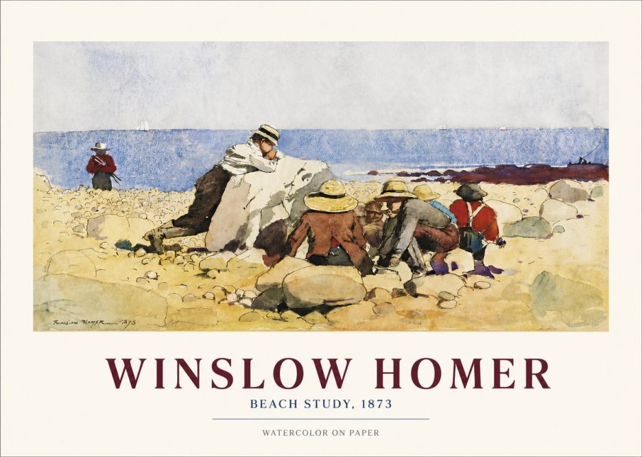 Winslow Homer Beach Study No3 - Poszter