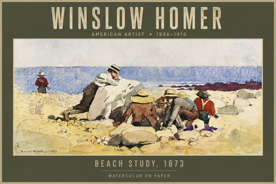 Winslow Homer Beach Study No5 - Poszter