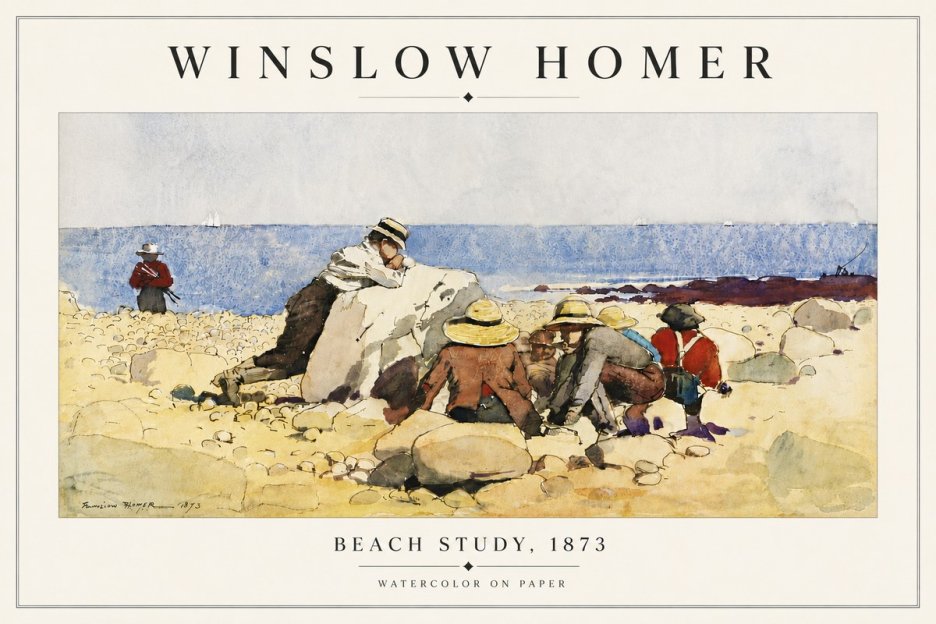 Winslow Homer Beach Study No6 - Poszter