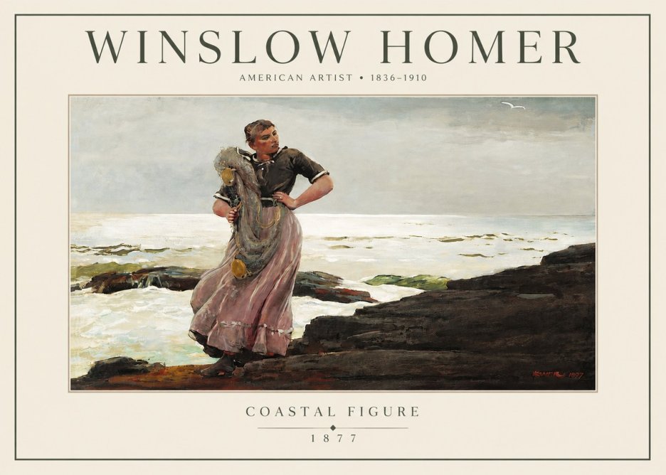 Winslow Homer Coastal Figure No3 - Poszter