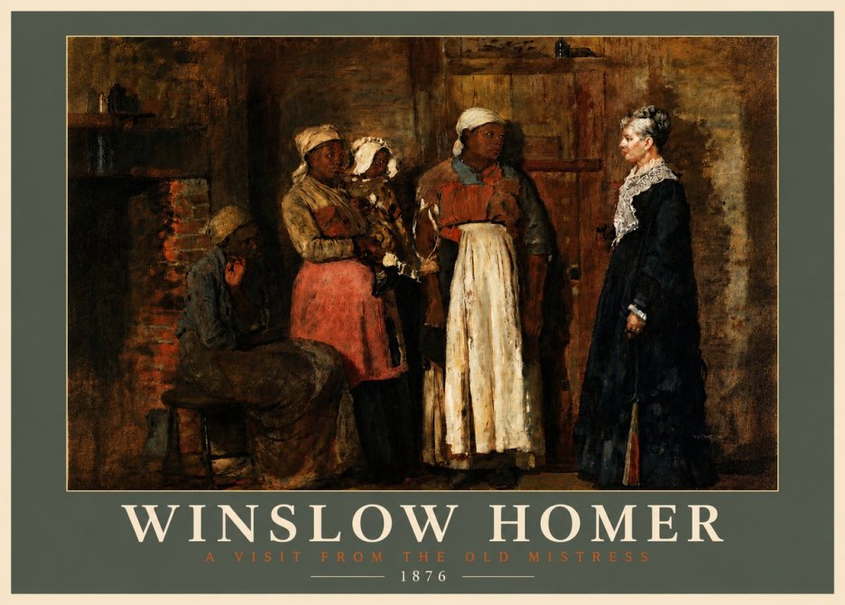 Winslow Homer A Visit from the Old Mistress No4 - Poszter