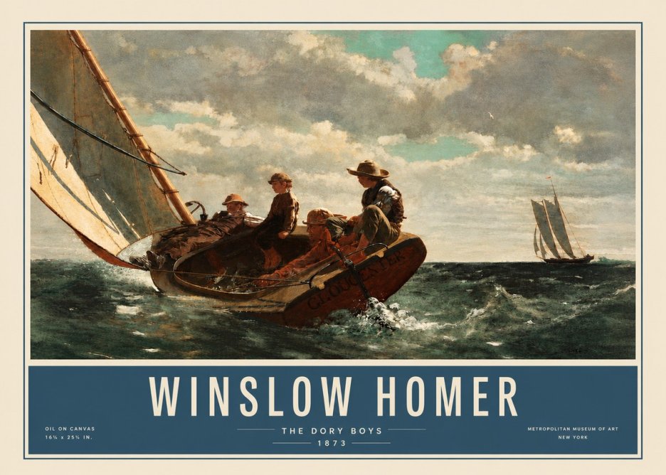 Winslow Homer The Dory Boys No3 - Poszter